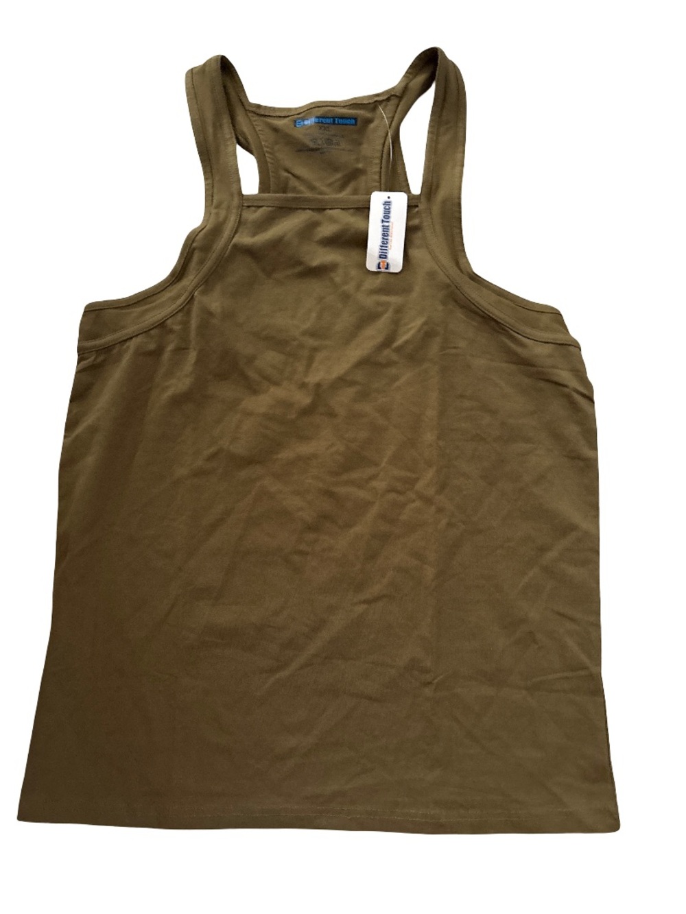 Women’s Olive Racerback Tank Top with Scoop Neck